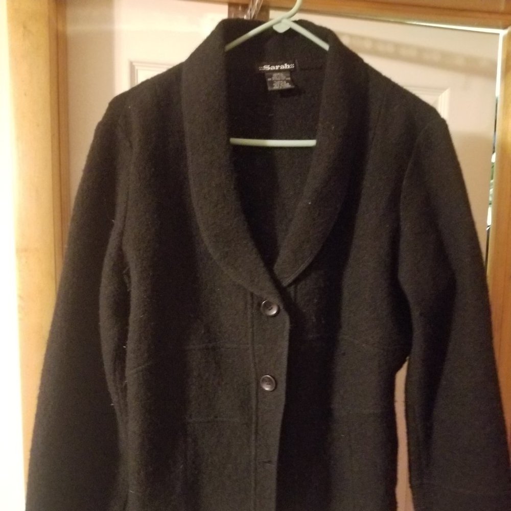 Black Wool Blazer - XL